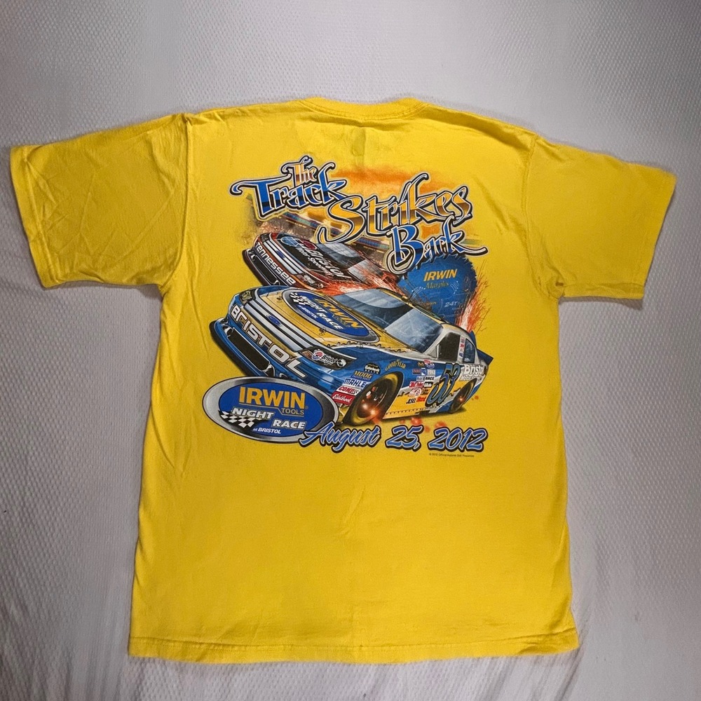NASCAR Chase Authentics 2012 Irwin Tools Night Race Bristol T-Shirt Mens Large - Picture 5 of 9